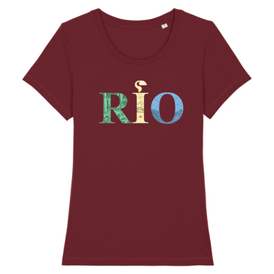 T shirt Bio Femme Bordeaux Rio de Janeiro