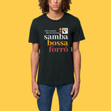 t-shirt coton bio homme noir Samba Bossa Forró