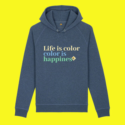 hoodie coton bio bleu chine