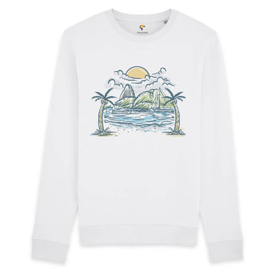 sweatshirt homme coton bio blanc pain de sucre