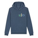 Hoodie Bio Homme Bleu Chiné Rio de Janeiro